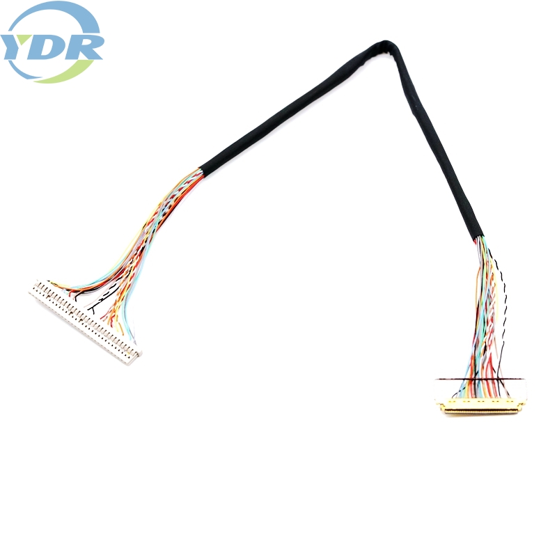 DF14-30P-1.25H LVDS LCD Ekran Ekran Kabeli 30pin TV kompüter üçün bükülmüş cütlük